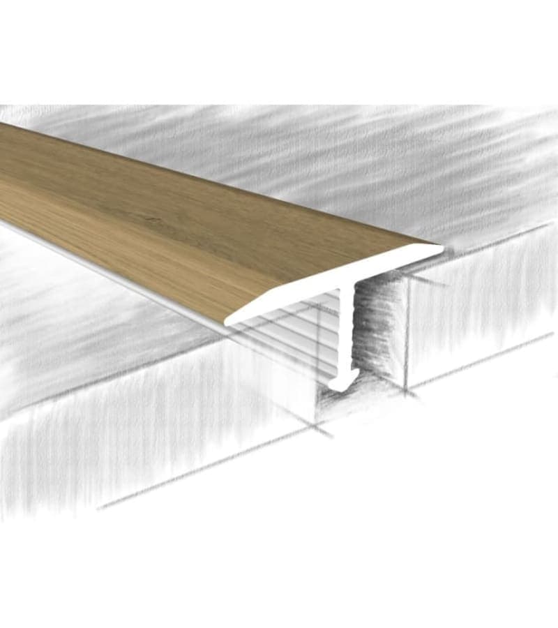 ალუმინის კუთხოვანა T 18X6,8მმ #318-616К 0,90მ Дуб Ваниль მწარ. KTM