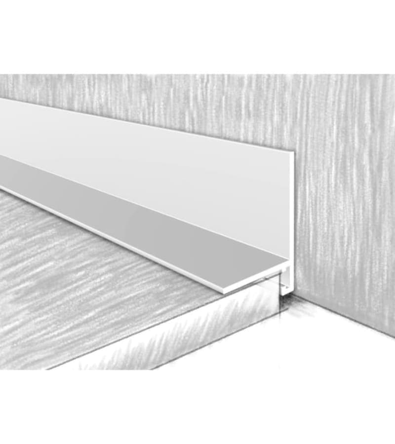 ალუმინის მიკროპლინტუსი 16-20მმ МС1620-013Е 2,4მ БЕЛЫЙ მწარ. KTM