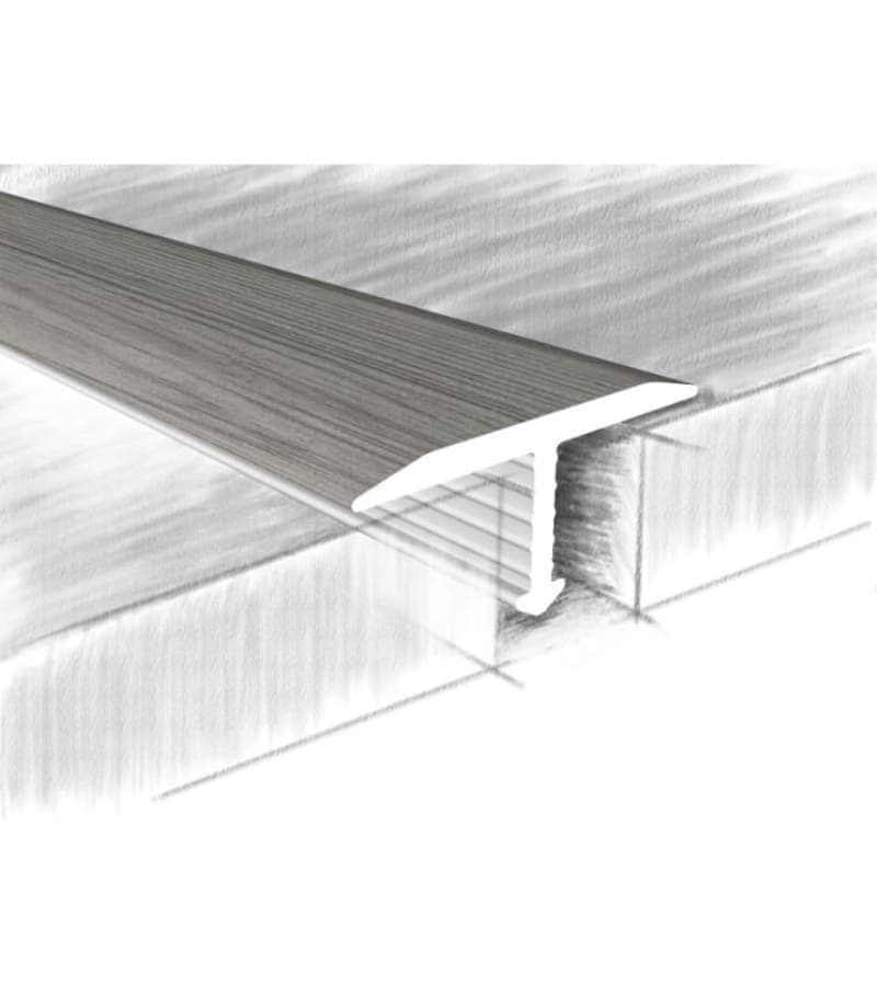 ალუმინის კუთხოვანა T 18X6,8მმ #318-614К 0,90მ Дуб Грей მწარ. KTM