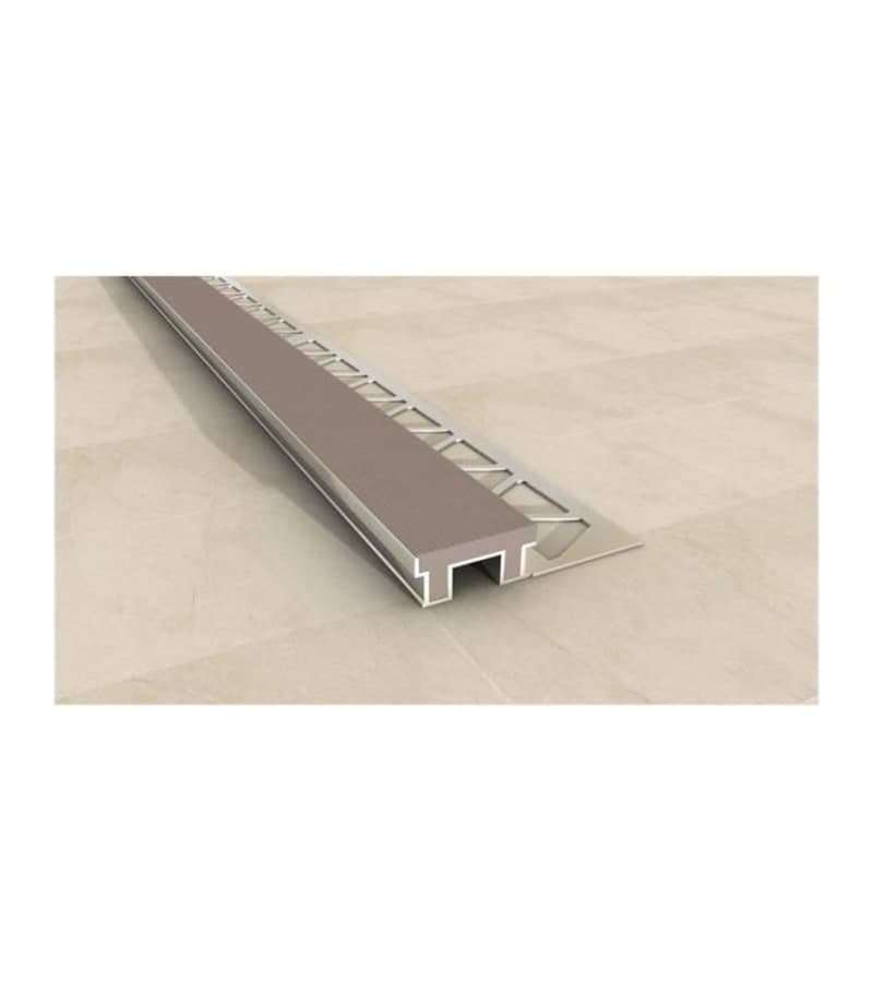 კიბის საფეხურის კანტი ალუმინის SMT-1048 6მმ 2,5მ კრემისფერი მწარ. SAMET