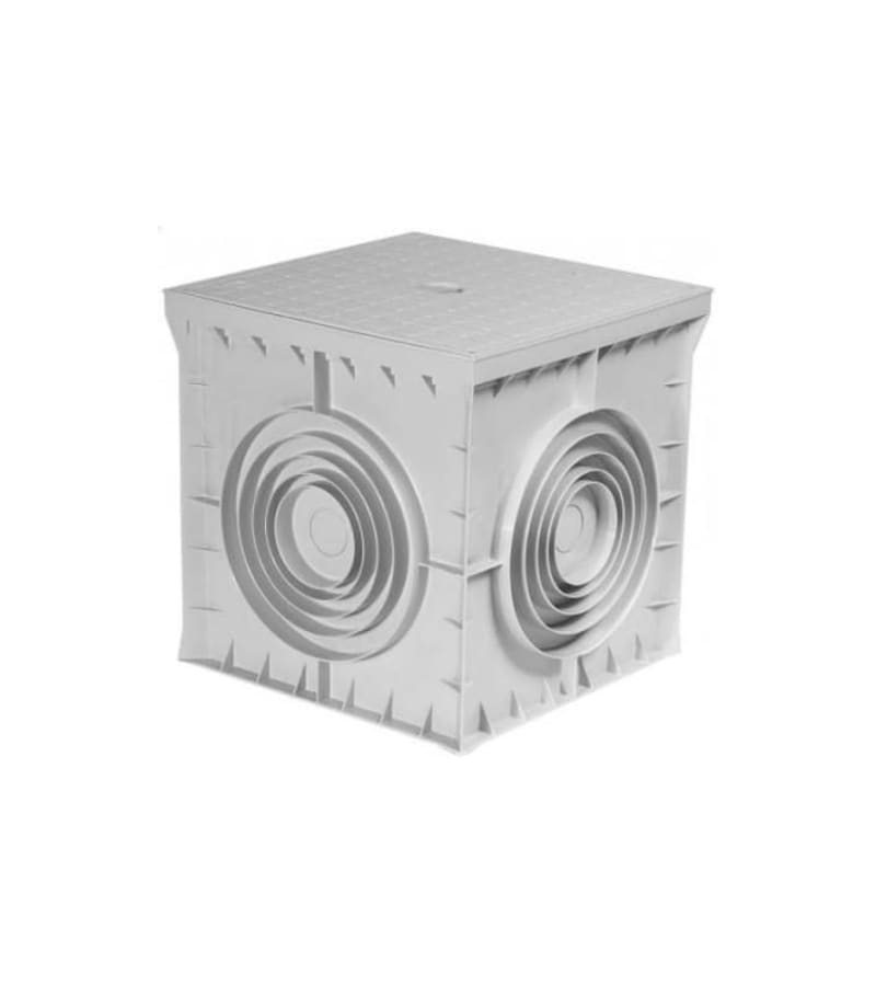 პლასტმასის ჭა დახურული 30*30*30 4ნი გამსვლელით AKIS