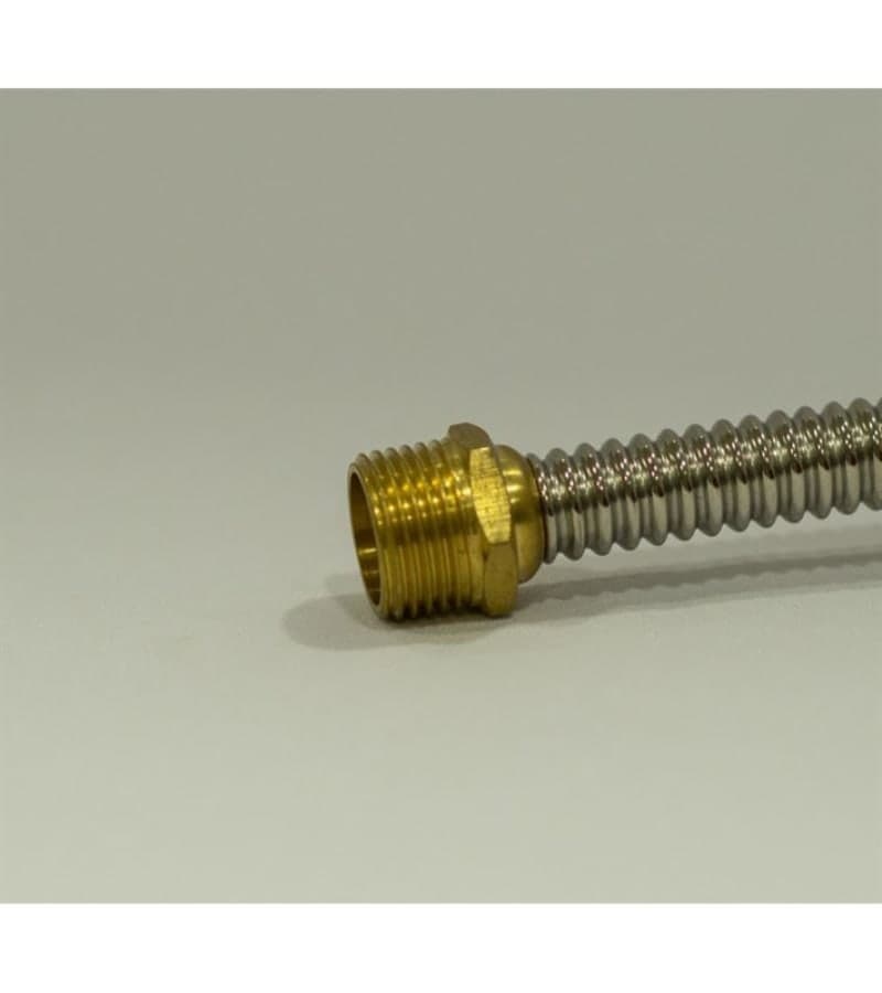 შლანგი ლით. დაარმატ. 1/2-1/2 ნიპელით გ.ხ. ნიკელის 45სმ