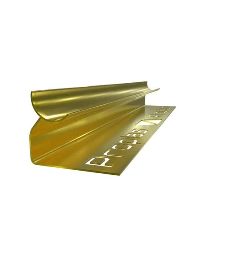 ალუმინის შიგა კუთხე კაფელის 10მმ 2,7მ ოქროსფერი მწარ. PROPLAST