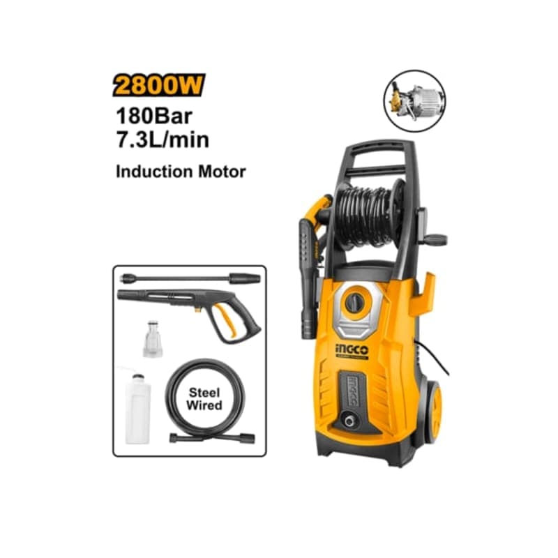 მაღალი წნევით რეცხვის აპარატი 180 ბარი INGCO HPWR28008