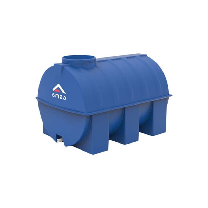 400 ლ ერთშრიანი ლურჯი ცილინდრულ-ჰორიზონტალური ავზი NOVA