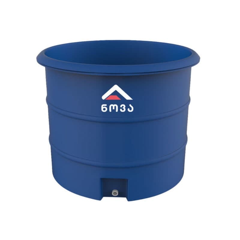 2000 ლ ერთშრიანი ლურჯი ღია ავზი თავსახურით (ჩანი) NOVA