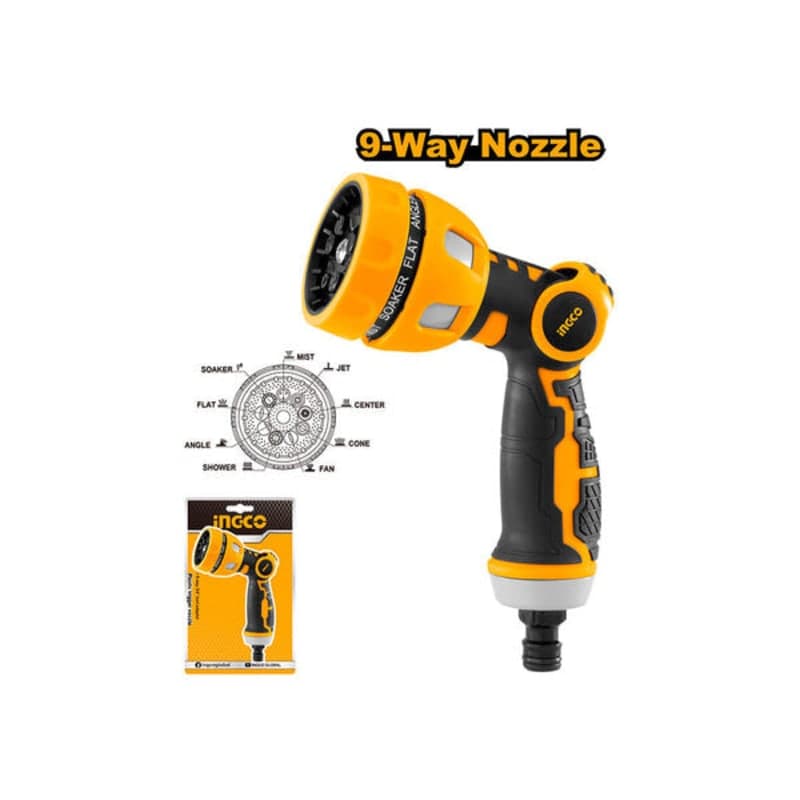 პლასტმასის სარწყავი ხელსამარჯვი 9 საქშენიანი INGCO HWSG6091