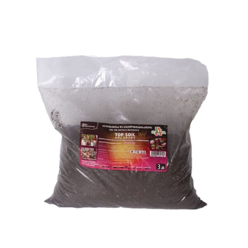 ნიადაგი კაქტუსებისა და სუკულენტებისთვის 3 ლიტრი