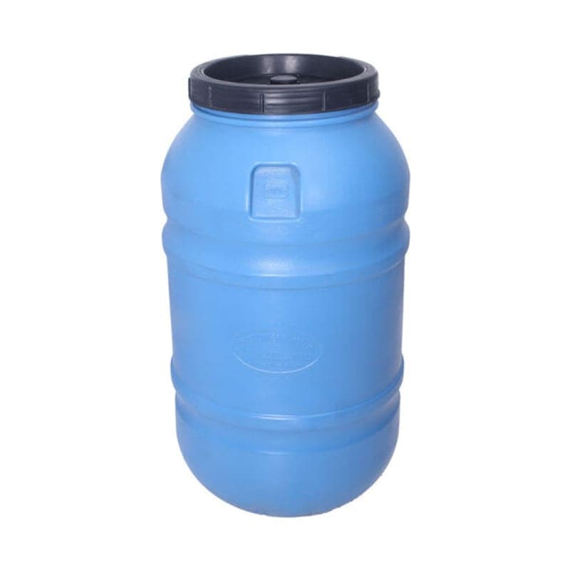 პლასტმასის ორმაგი ბიდონი თავსახურით 220 ლ