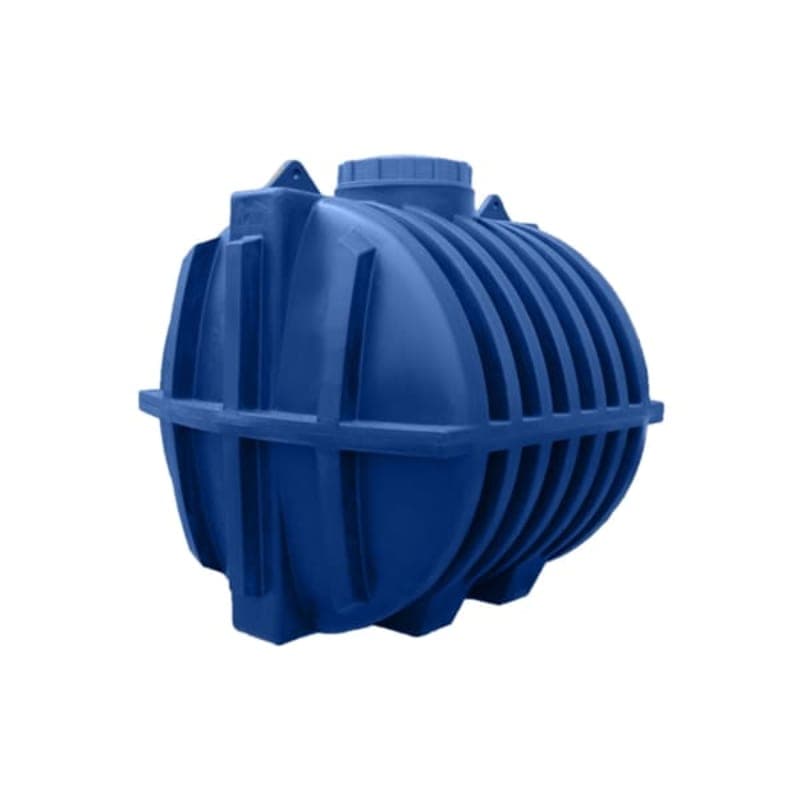 3000 ლ ორშრიანი ლურჯი-თეთრი ცილინდრულ-ჰორიზონტალური სეპტიკური ავზი NOVA