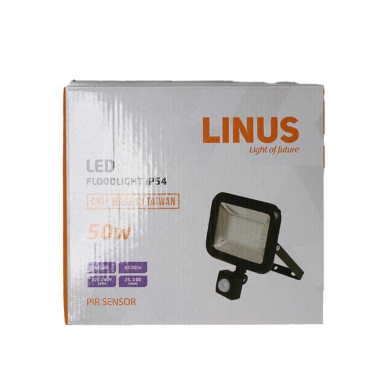 LED პროჟექტორი 50w 6500k IP65 Sensor black LINUS