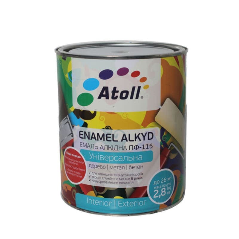 2.6კგ ემალის საღებავი ცისფერი ATOLL ПФ-115