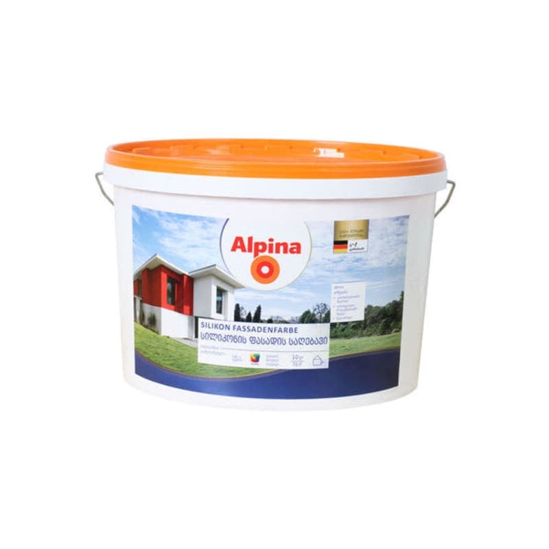 10ლ ფასადის სილიკონის საღებავი ALPINA ბ3