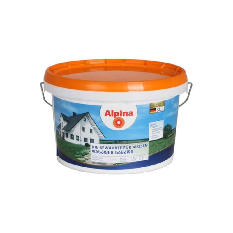 2.5ლ საღებავი ფასადის ნაცადი ALPINA