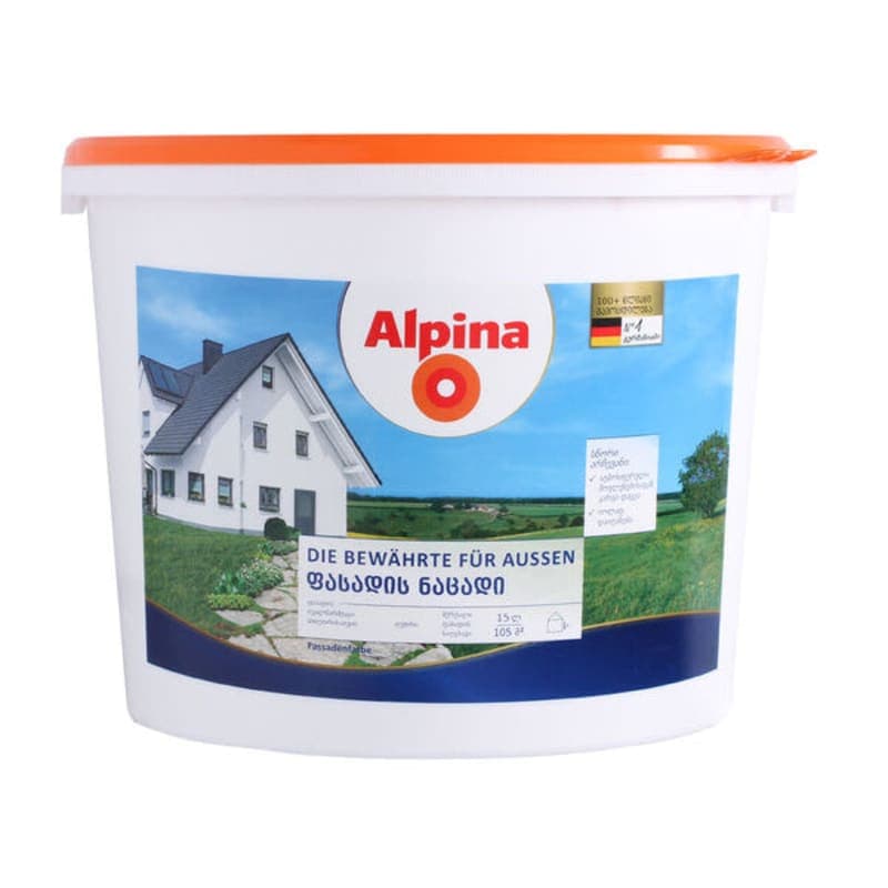 15ლ საღებავი ფასადის ნაცადი ALPINA