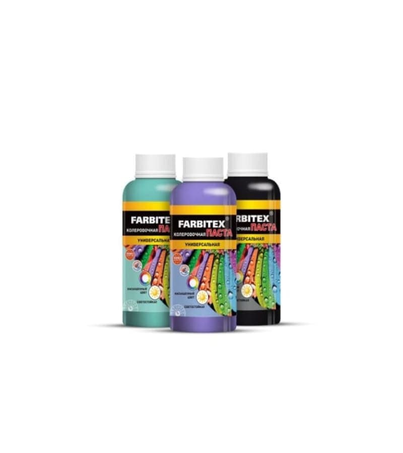 საღებავის ფერი უნივერსალური FARBITEX горчичный 0.1ლტ