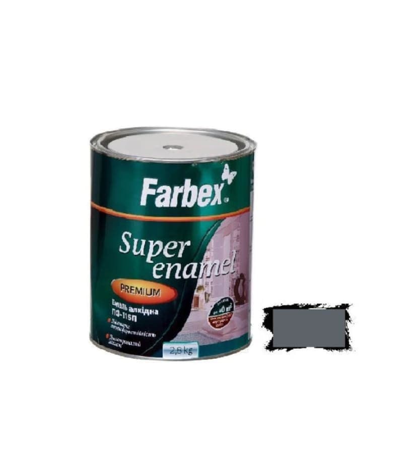 საღებავი ემალი ПФ-115П Farbex Color серая 0,9 კგ